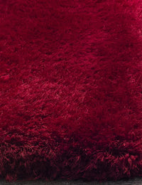 Dark Red Solid Plush Shag Rug - Image 4