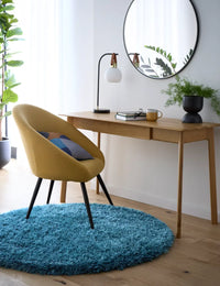 Dark Teal Solid Plush Shag Rug - Image 3