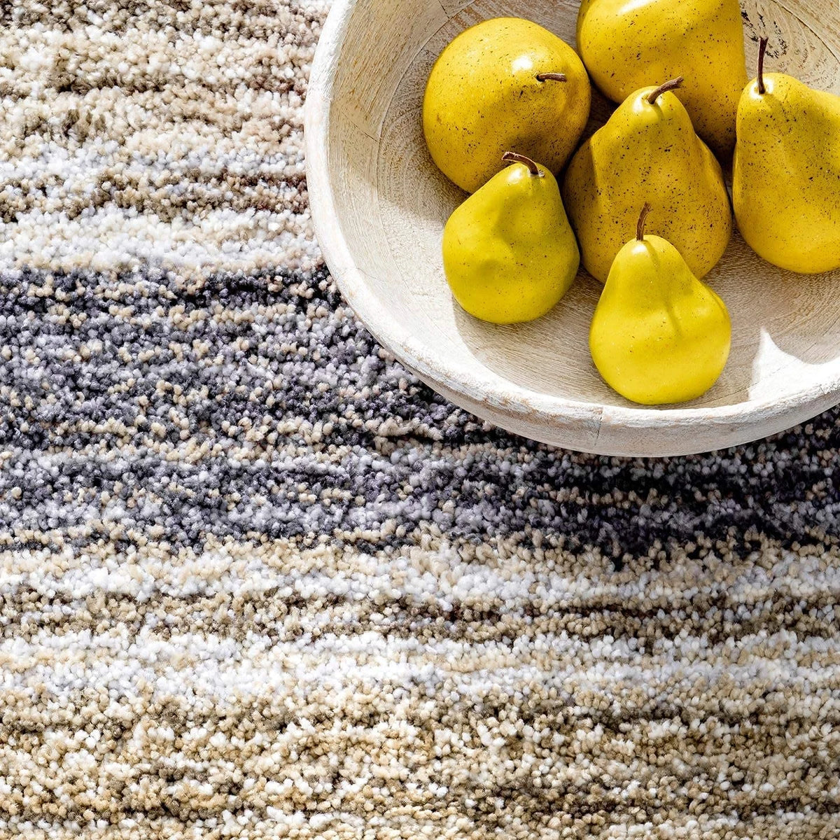 Denim Beige Ombre Collection Plush Shag Rug - Image 2