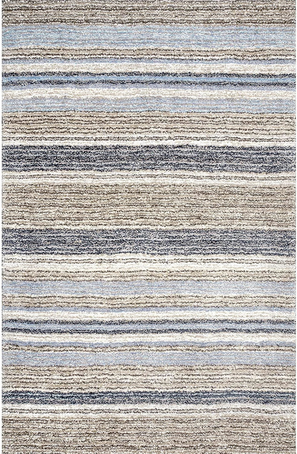Denim Beige Ombre Collection Plush Shag Rug - Image 3