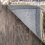 Denim Beige Ombre Collection Plush Shag Rug - Image 4