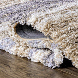 Denim Beige Ombre Collection Plush Shag Rug - Image 5