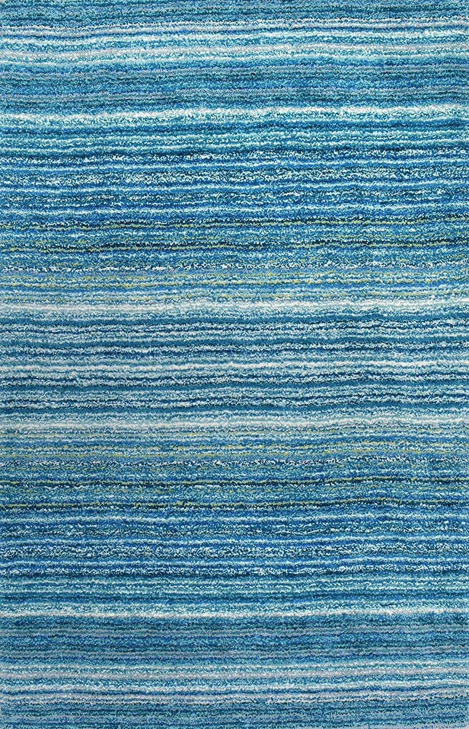 Denim Blue Ombre Collection Plush Shag Rug - Image 3