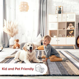 Denim Brown Ombre Collection Plush Shag Rug - Image 1