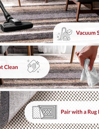 Denim Brown Ombre Collection Plush Shag Rug - Image 2