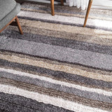 Denim Brown Ombre Collection Plush Shag Rug - Image 7