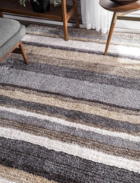 Denim Brown Ombre Collection Plush Shag Rug - Image 7