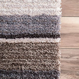 Denim Brown Ombre Collection Plush Shag Rug - Image 8