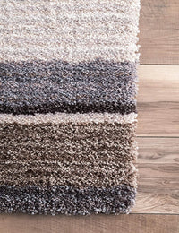 Denim Brown Ombre Collection Plush Shag Rug - Image 8