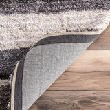 Denim Brown Ombre Collection Plush Shag Rug - Image 9