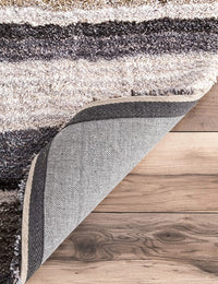 Denim Brown Ombre Collection Plush Shag Rug - Image 9