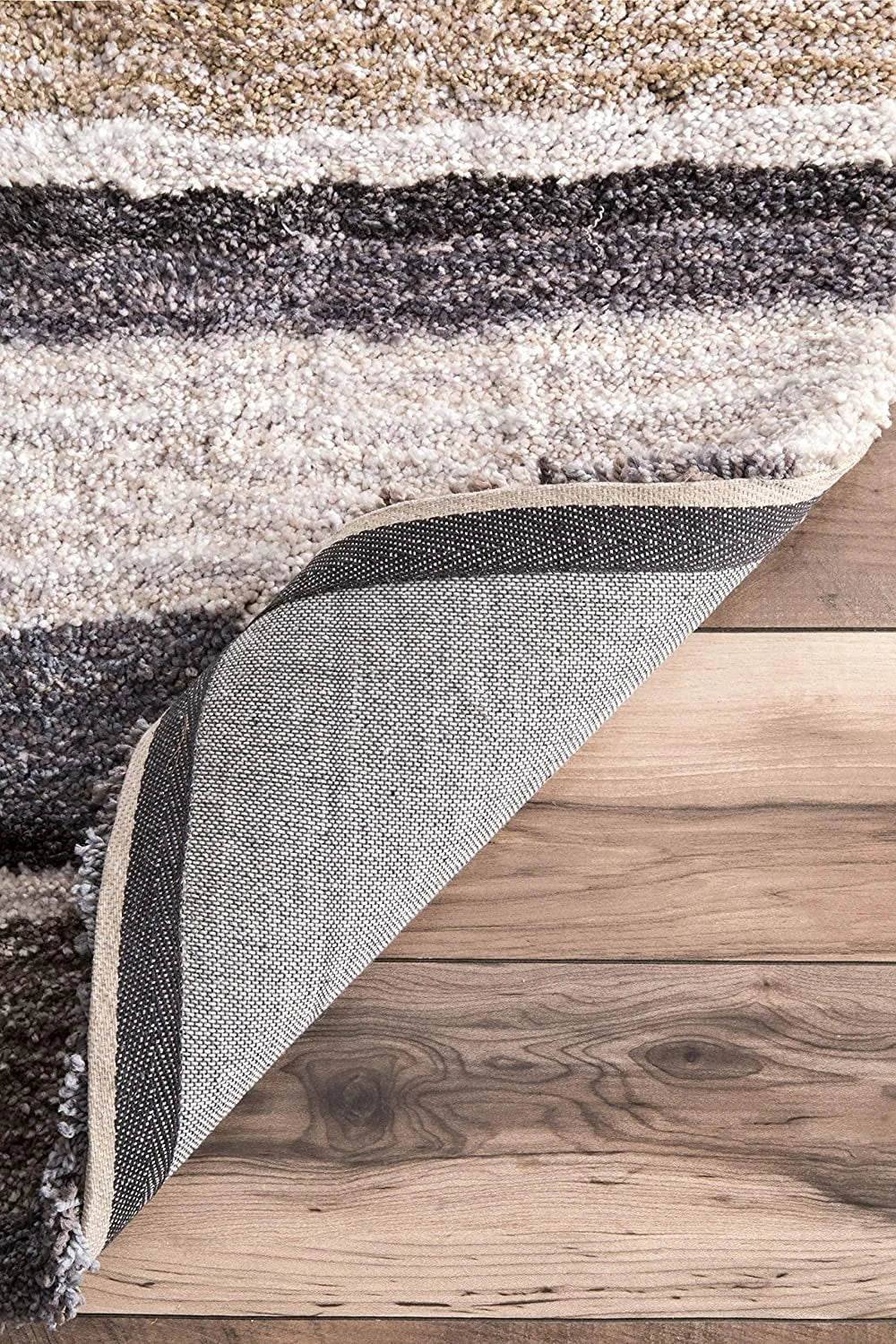 Denim Brown Ombre Collection Plush Shag Rug - Image 9