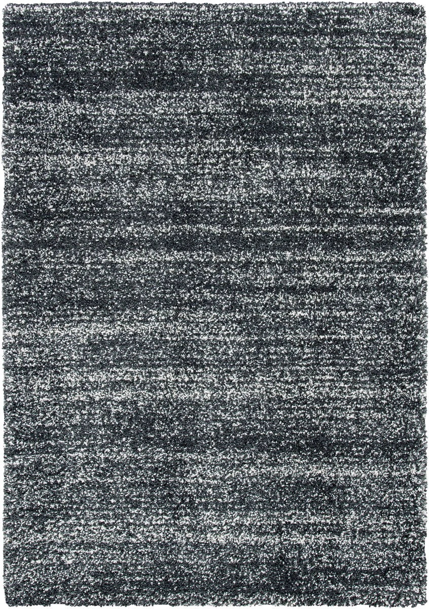 Denim Dark Grey, Ivory Ombre Collection Plush Shag Rug - Image 1