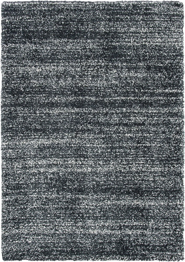 Denim Dark Grey, Ivory Ombre Collection Plush Shag Rug - Image 1