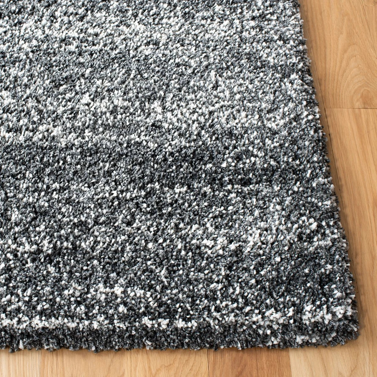 Denim Dark Grey, Ivory Ombre Collection Plush Shag Rug - Image 2