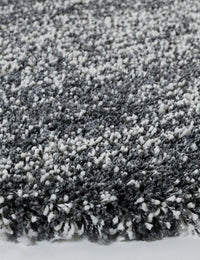 Denim Dark Grey, Ivory Ombre Collection Plush Shag Rug - Image 4