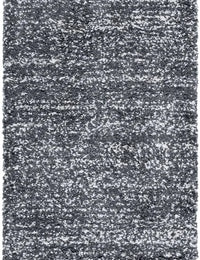 Denim Dark Grey, Ivory Ombre Collection Plush Shag Rug - Image 5