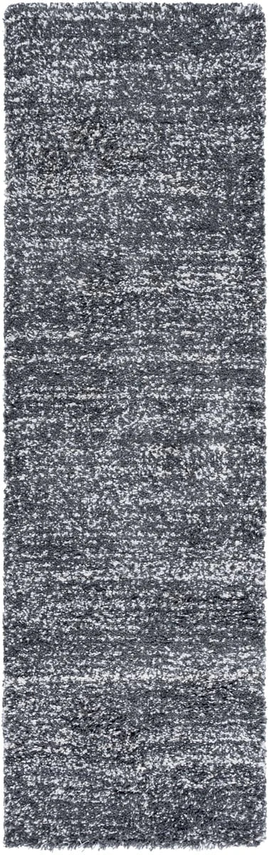 Denim Dark Grey, Ivory Ombre Collection Plush Shag Rug - Image 5