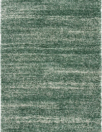 Denim Green, Ivory Ombre Collection Plush Shag Rug - Image 1