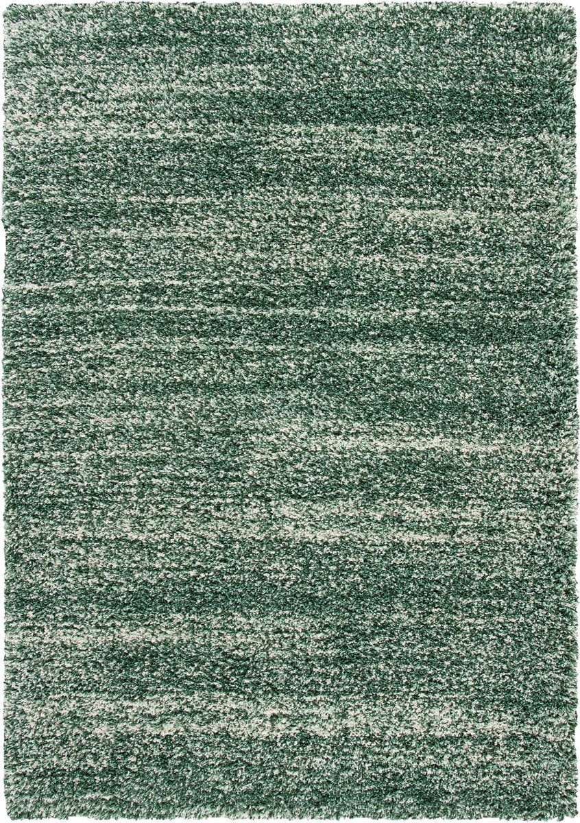 Denim Green, Ivory Ombre Collection Plush Shag Rug - Image 1
