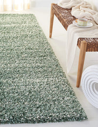 Denim Green, Ivory Ombre Collection Plush Shag Rug - Image 10