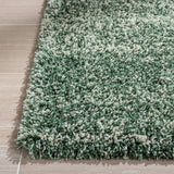 Denim Green, Ivory Ombre Collection Plush Shag Rug - Image 12