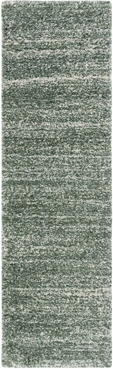 Denim Green, Ivory Ombre Collection Plush Shag Rug - Image 5