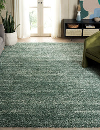 Denim Green, Ivory Ombre Collection Plush Shag Rug - Image 9