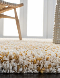 Denim Ivory, Gold Ombre Collection Plush Shag Rug - Image 2