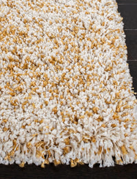 Denim Ivory, Gold Ombre Collection Plush Shag Rug - Image 3