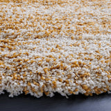 Denim Ivory, Gold Ombre Collection Plush Shag Rug - Image 4