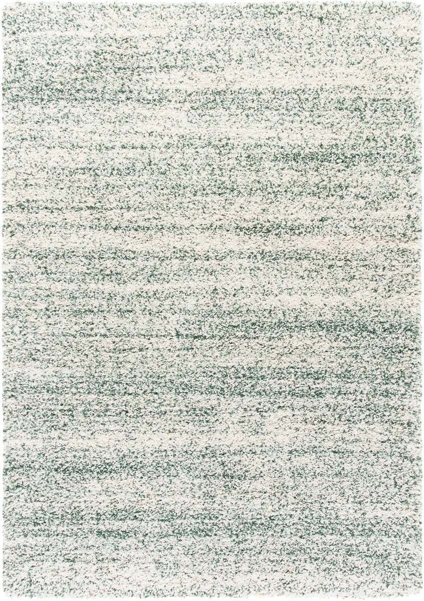Denim Ivory, Green Ombre Collection Plush Shag Rug - Image 1