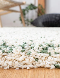 Denim Ivory, Green Ombre Collection Plush Shag Rug - Image 2