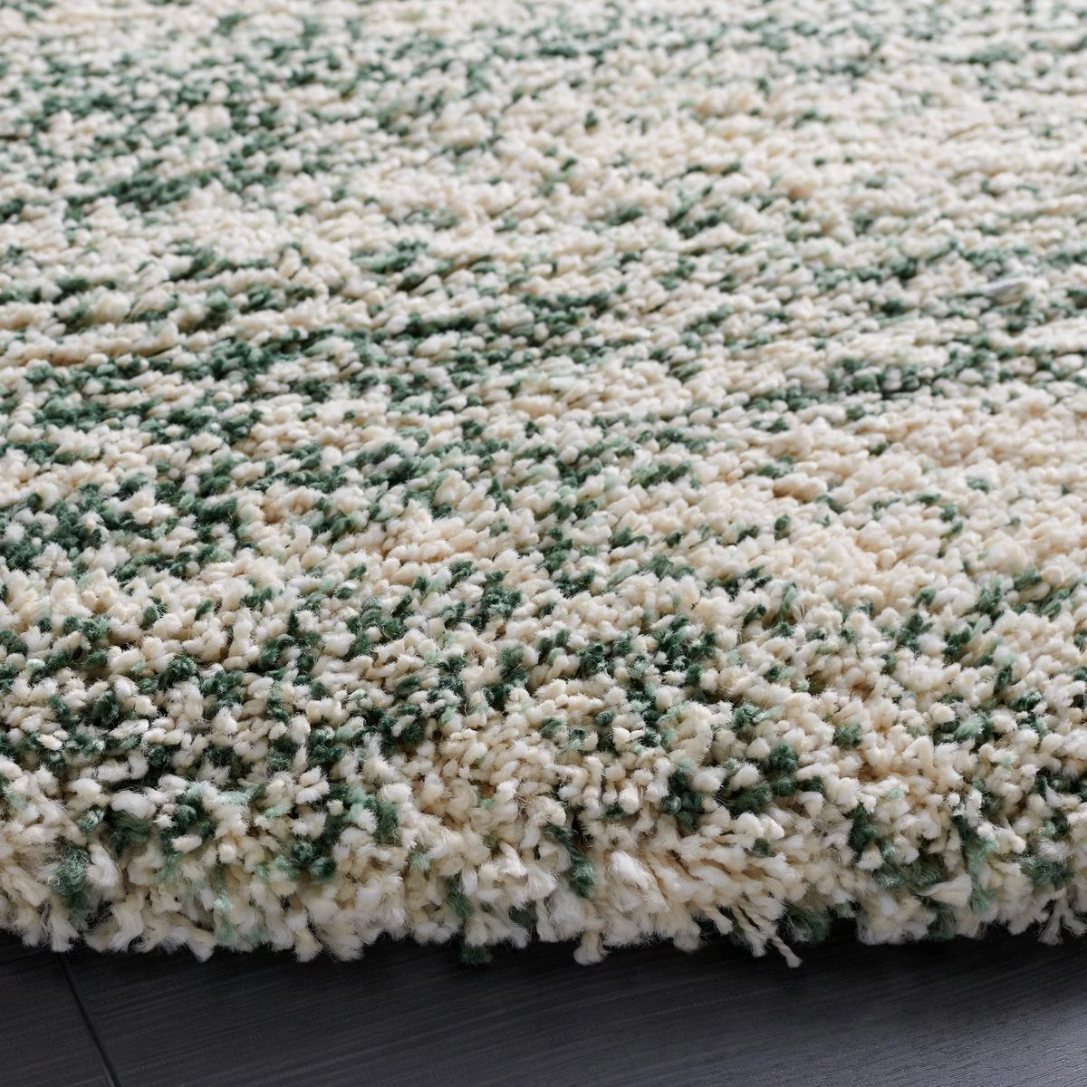 Denim Ivory, Green Ombre Collection Plush Shag Rug - Image 4