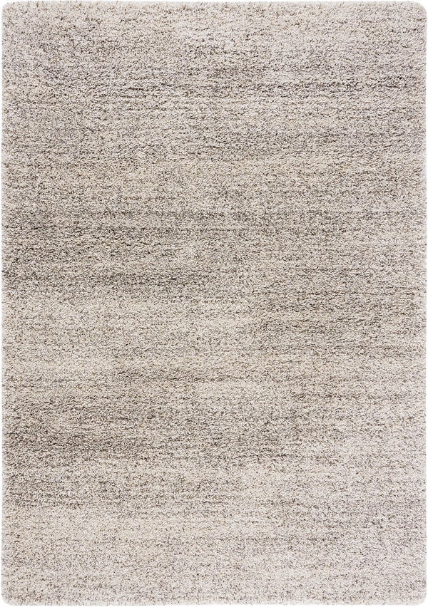 Denim Ivory, Grey Ombre Collection Plush Shag Rug - Image 1