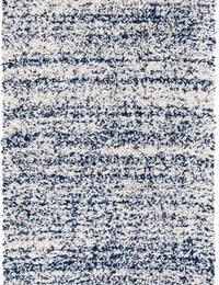 Denim Ivory, Navy Ombre Collection Plush Shag Rug - Image 2