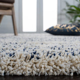 Denim Ivory, Navy Ombre Collection Plush Shag Rug - Image 3
