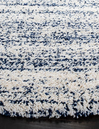 Denim Ivory, Navy Ombre Collection Plush Shag Rug - Image 4