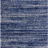 Denim Navy Ivory Ombre Collection Plush Shag Rug - Image 1