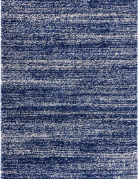 Denim Navy Ivory Ombre Collection Plush Shag Rug - Image 1