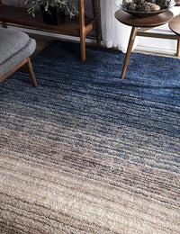 Denim Navy Ombre Collection Plush Shag Rug - Image 2
