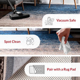 Denim Navy Ombre Collection Plush Shag Rug (Alternate Angle) - Image 1