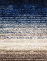 Denim Navy Ombre Collection Plush Shag Rug (Alternate Angle) - Image 3