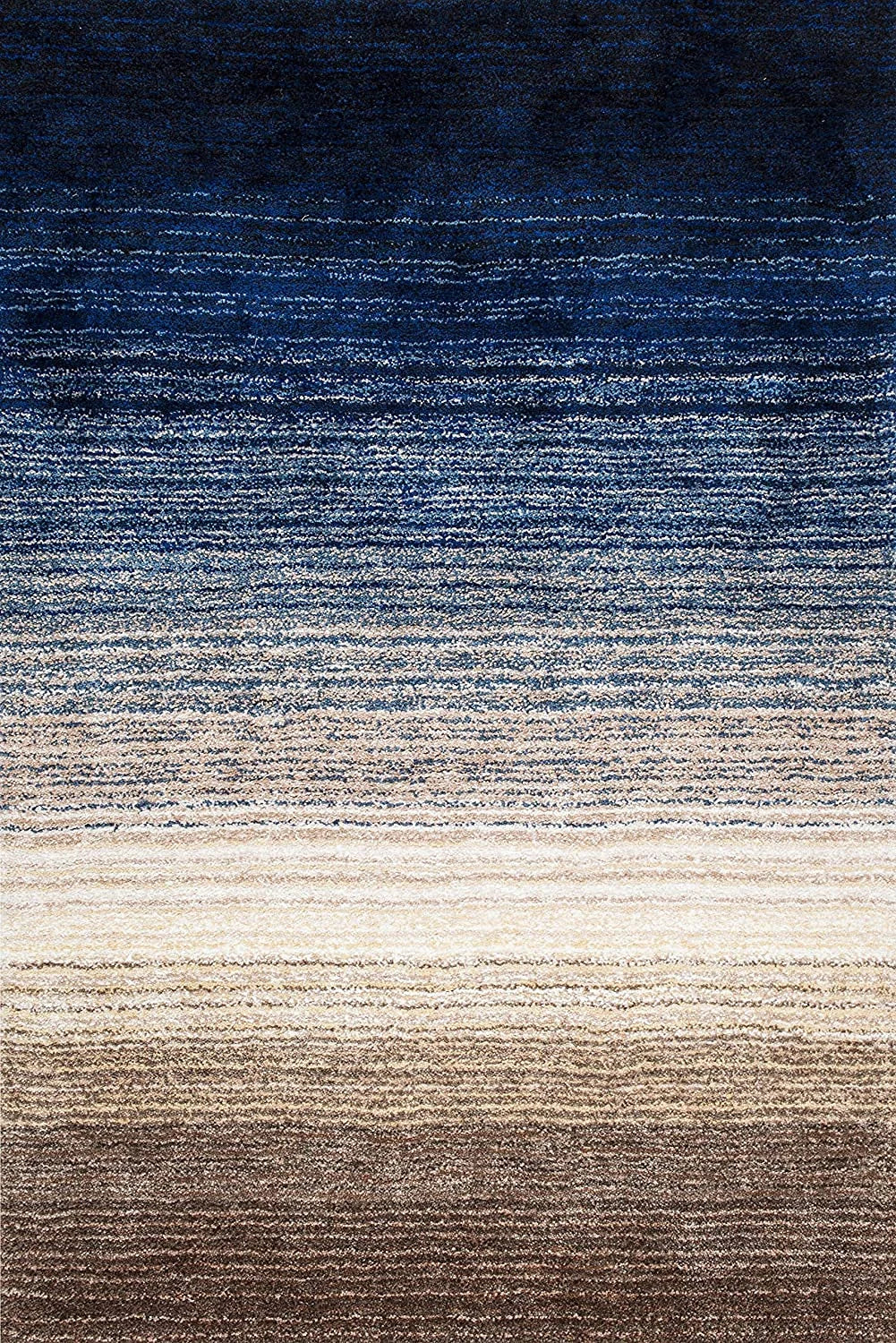 Denim Navy Ombre Collection Plush Shag Rug (Alternate Angle) - Image 3