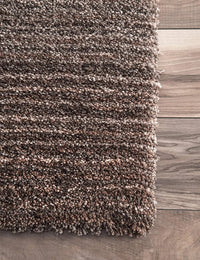 Denim Navy Ombre Collection Plush Shag Rug (Alternate Angle) - Image 7