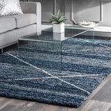 Denim Ombre Collection Plush Shag Rug - Image 1