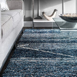 Denim Ombre Collection Plush Shag Rug - Image 4