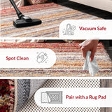 Denim Red Ombre Collection Plush Shag Rug (Alternate Angle) - Image 5