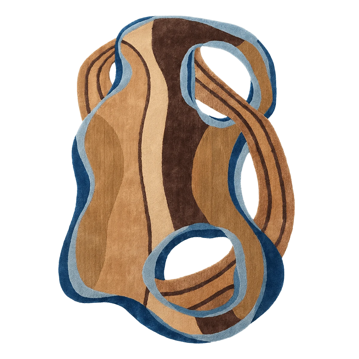 Devran Irregular Hand-Tufted Wool Rug - Image 1