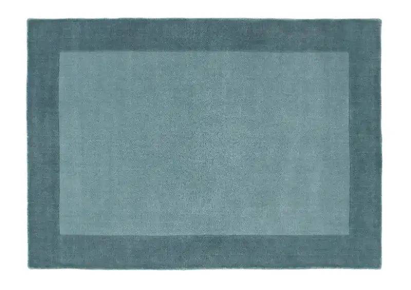 Duck Egg Geometric Hand-Tufted Wool Rug - Image 2